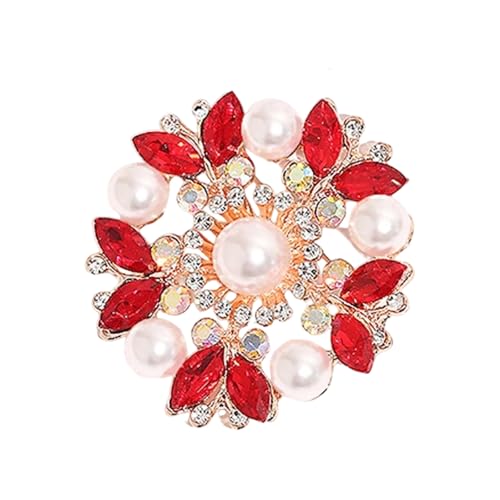 Stylish Korean Design Flower Brosche Mit Funkelnden Zirkonsteinen Vielseitiger Schalclip Für Outfits Accessoires Geschenk Ready Ready Pearls Brosche Für Outfits von Asukohu