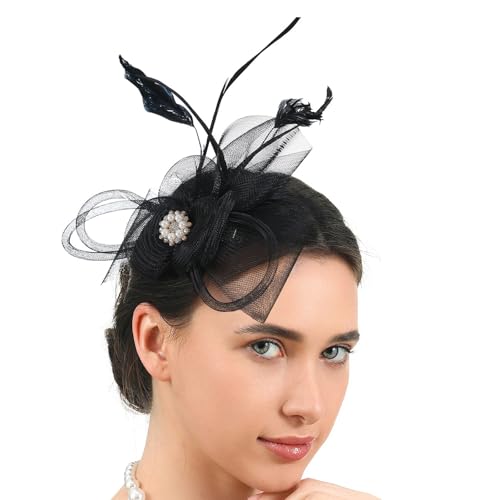 Teaparty Bridal Duschfaszinator Haare Haarthabe Mit Sicherem Clip Für Hochzeiten Rennereignis Event Dressing Cocktails Accessoires von Asukohu