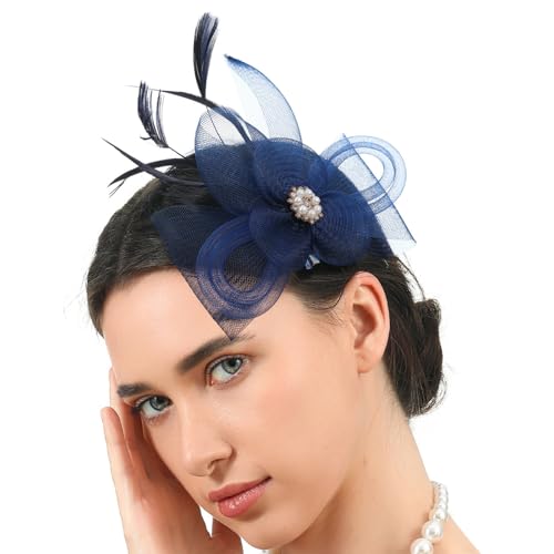 Teaparty Bridal Duschfaszinator Haare Haarthabe Mit Sicherem Clip Für Hochzeiten Rennereignis Event Dressing Cocktails Accessoires von Asukohu