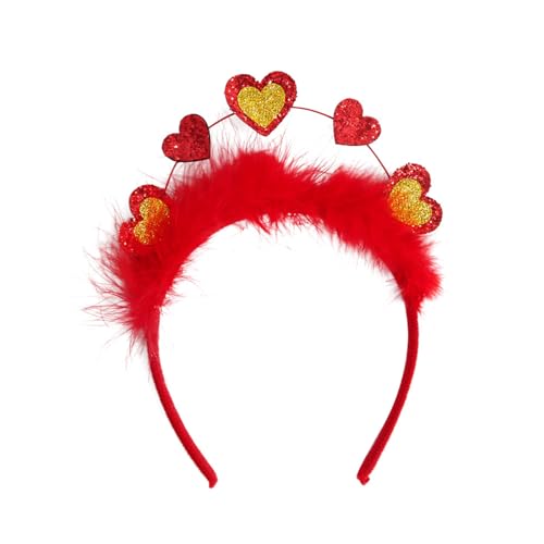 Valentinstag Stirnband Für Frauen Glitzer Pailletten Herz Haarbänder Süße Liebesförmige Boppers Party Haar Accessoires Geschenk Urlaubsatmosphäre von Asukohu