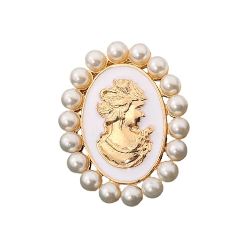 Victorian Cameo Brosche Pin Mit Strasssteinen Und Perlen Für Frauen Elegant von Asukohu