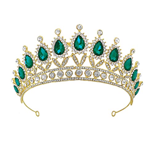 Vintage Royal Queen Teardrop für Diademe, Braut, Hochzeit, Haarband, verstellbar, Schmuck, Farbe, Hochzeit für Braut, Prinzessin von Asukohu