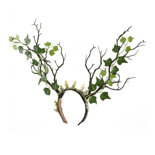 Vintage-Stil-Stil-Stirnband mit natürlichem Ast und Geweih, Dekoration für Frauenkostüm und Fotografie von Asukohu