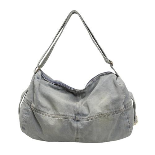 Vintage Washed Denims Casual Japanese Styles Shoulder Bag For Men And Women Large Capacity Zippered Crossbody Handbag Large Capacity Shoulder Bag, hellblau, One Size Vintage Washed Denims Casual Japanese Styles Shoulder Bag For Men And Women Large Capacity Zippered Crossbody Handbag Large Capacity Shoulder Bag, hellblau, One Size von Asukohu
