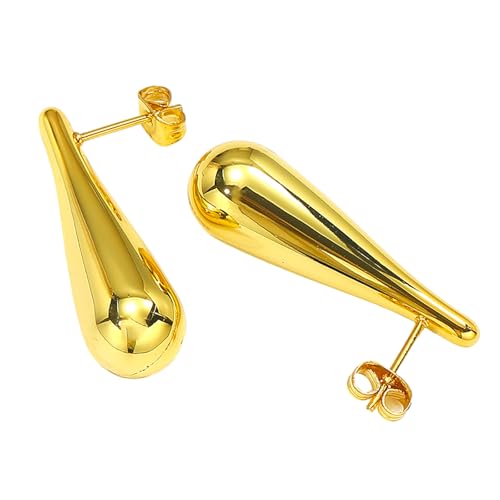 Wassertropfen-Ohrringe für Damen, Edelstahl, Tropfenform, leichte Ohrringe, Accessoires, eleganter Schmuck, Geschenk, empfindliche Haut von Asukohu