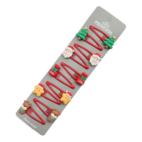 Weihnachts-Haarspangen für Mädchen, Weihnachtsmann, Rentier, Schneemann, Haarspangen, Themen-Haarnadeln, Urlaubszubehör von Asukohu