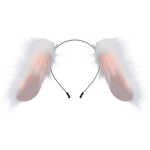 Weihnachts-Plüsch-Hasen-Haarreif, süße Stile, Hasen, Kopfschmuck, elastische Haarbänder für Mädchen und Frauen von Asukohu