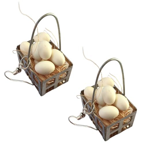 Zarte kleine Eier-Ohrringe in elegantem, lebendigem Blau, tragbar für Frauen, die Oster-Accessoires lieben, Oster-Themen-Accessoires von Asukohu