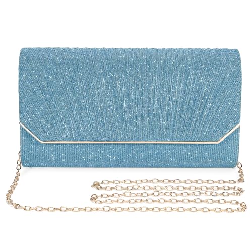 Asvert Abendtasche Damen Clutch Elegant Brauttasche Handtasche Hochzeit Damen Kettentasche Mädchen klein Umhängetasche für Party Freizeit von Asvert