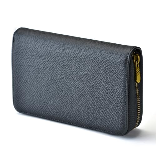 Asvine Füllfederhalter-Etui, echtes Leder, 10 Geteilte Fächer, schwarz, Rollerball-Stifthalter, handgefertigter Display-Organizer, Reißverschlusstasche von Asvine