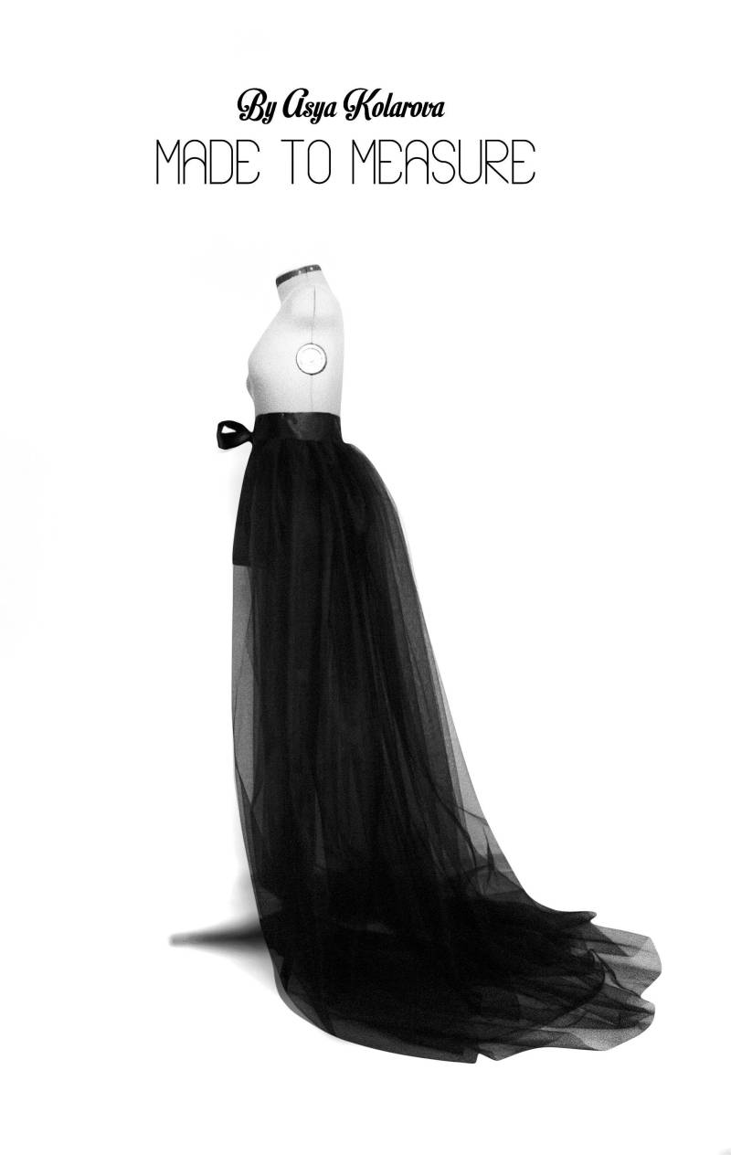 Abnehmbarer Überrock Aus Tüll Braut, Hochzeitskleid, Satinband, Schärpe von AsyaSkirts