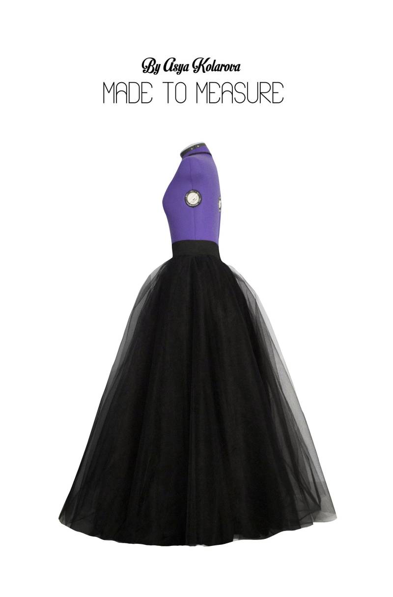 Ballkleid-Tüllrock Langer Lagen-Maxirock von AsyaSkirts