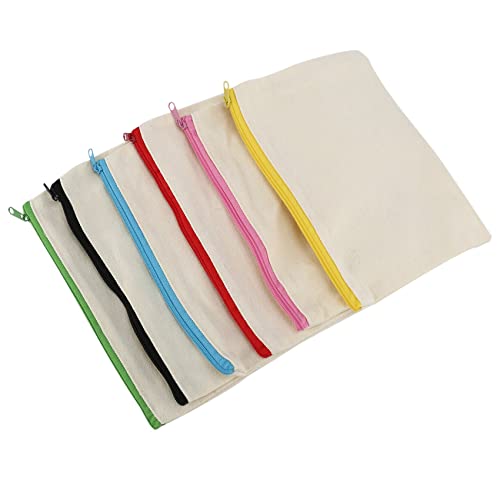 Asyduey 18 Leinwand Kosmetiktasche Multifunktionale Kosmetiktasche Kosmetischen Stift MüNztüTe Leer DIY ReißVerschluss von Asyduey