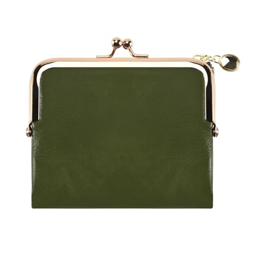 Asyduey Damen Kurz Brieftasche Bifold Retro Multifunktions GeldböRse mit ReißVerschluss und Kiss Lock GrüN von Asyduey