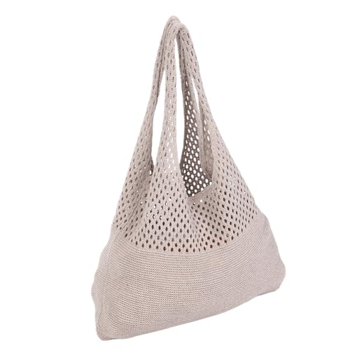 Asyduey Retro HäKel Strand Handtasche für MäDchen, Sommer AushöHlen Loch Handgewebte Beutel Tasche, Frauen Hohl Stricken Handtasche von Asyduey