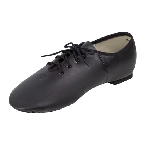 Asyusyu Jazz Schuhe Schwarz Jazz Tanzschuhe PU Leder Schnürschuh für Männer Frauen, Schwarz , 34 EU von Asyusyu