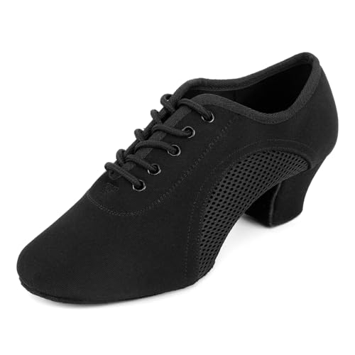 Asyusyu Tanzschuhe Damen Schwarz Meshed Tanzschuhe zum Schnüren mit 4cm Absatz for Latein Jazz Line Dance-41 EU Asyusyu Tanzschuhe Damen Schwarz Meshed Tanzschuhe zum Schnüren mit 4cm Absatz for Latein Jazz Line Dance-41 EU von Asyusyu