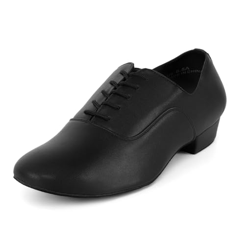 Asyusyu Tanzschuhe Herren Schwarz Standard Ballroom Tanzschuhe für Latein Salsa Tango Line Dance-Matt, 38 EU von Asyusyu
