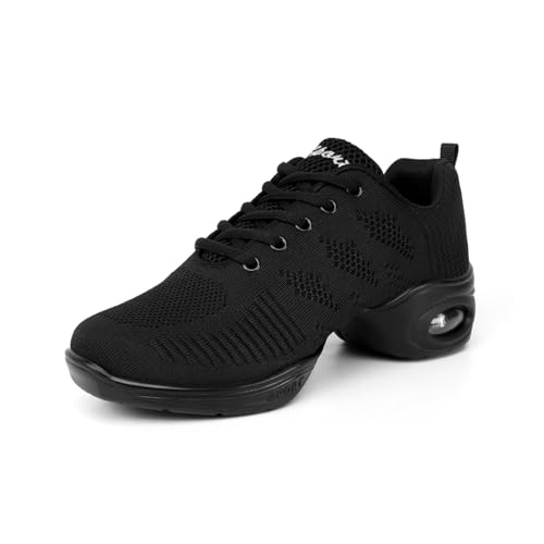 Asyusyu Tanzsneaker Damen Atmungsaktiv Tanzschuhe Dance Sneaker mit Luftkissen für Jazz Line Dance Cheerleading Zumba-39EU Asyusyu Tanzsneaker Damen Atmungsaktiv Tanzschuhe Dance Sneaker mit Luftkissen für Jazz Line Dance Cheerleading Zumba-39EU von Asyusyu