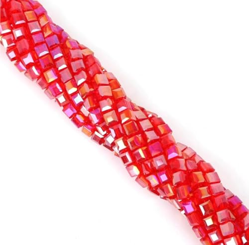 2mm quadratische Kristallglas lose Perlen DIY Zubehör hausgemachte Anhänger Armband Ohrringe Material (Color : D_One size) von AtZOtOYZJ