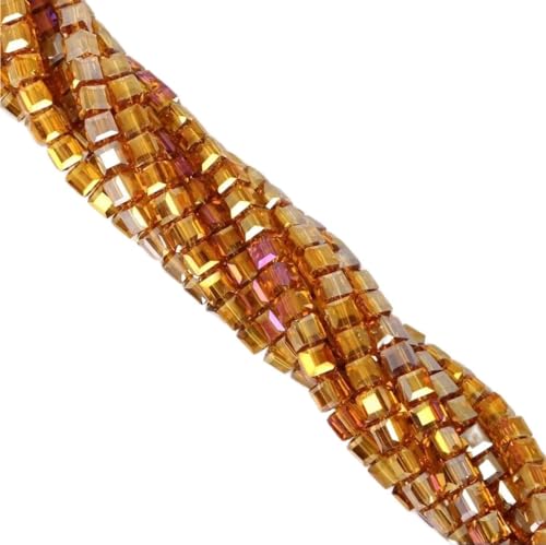 2mm quadratische Kristallglas lose Perlen DIY Zubehör hausgemachte Anhänger Armband Ohrringe Material (Color : G_One size) von AtZOtOYZJ