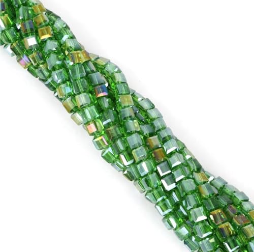 2mm quadratische Kristallglas lose Perlen DIY Zubehör hausgemachte Anhänger Armband Ohrringe Material (Color : H_One size) von AtZOtOYZJ