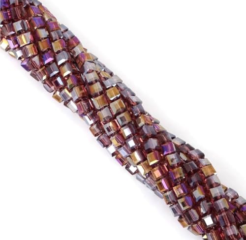 2mm quadratische Kristallglas lose Perlen DIY Zubehör hausgemachte Anhänger Armband Ohrringe Material (Color : I_One size) von AtZOtOYZJ