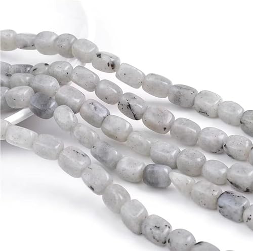 Schmuckherstellung Perlen 8 x 12 mm Naturstein, gerades Loch, Achat, rechteckige Perlen, lose Perlen, handgefertigt, DIY-Armband, Halskette, Schmuck im antiken Stil (Color : F) von AtZOtOYZJ