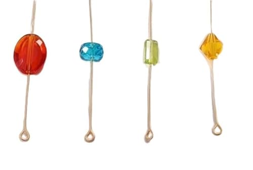 Schmuckherstellung Perlen Farbige Glaskristall-Edelsteinperlen for Selbermachen, handgefertigte Haarnadel, Schmuck, Ohrringe, Halskette, Zubehör (Color : C_One size) von AtZOtOYZJ