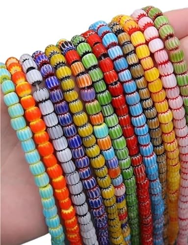 Schmuckherstellung Perlen Glaskürbis lose Perlen DIY handgemachte hausgemachte Halskette Material Schmuck (Größe: 6 mm) (Color : A) von AtZOtOYZJ