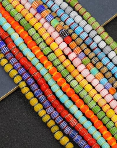 Schmuckherstellung Perlen Glaskürbis lose Perlen DIY handgemachte hausgemachte Halskette Material Schmuck (Größe: 6 mm) (Color : B) von AtZOtOYZJ
