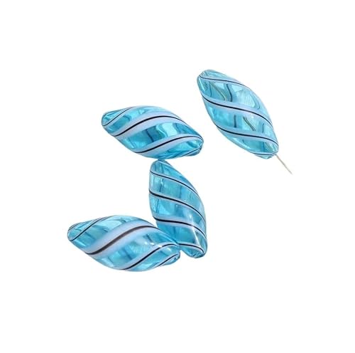 Schmuckherstellung Perlen Ovale hohle Glasperlen DIY handgefertigter Schmuck Ohrringe Halskette Zubehör (Color : E_One size) von AtZOtOYZJ