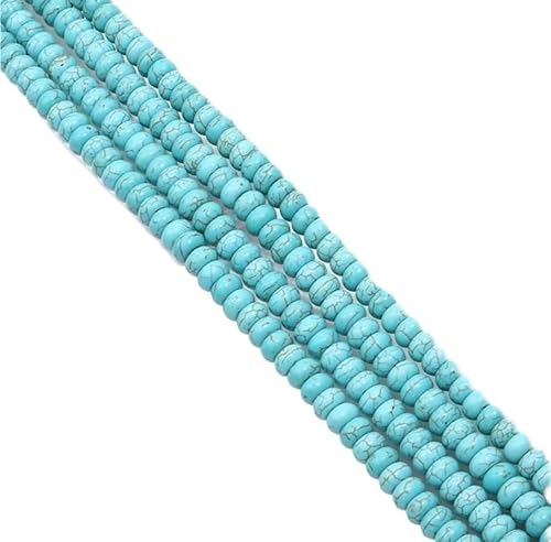 Schmuckherstellung Perlen Synthetische blaue türkisfarbene lose Perlen, Perlen, handgefertigt, selbstgemacht, Haarnadel, Armband, Halskette, Schmuck (Color : B) von AtZOtOYZJ
