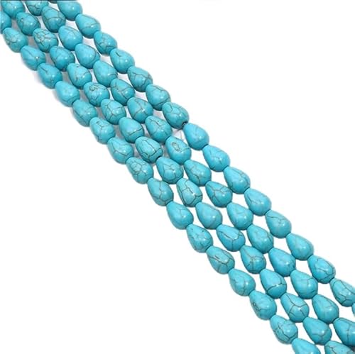 Schmuckherstellung Perlen Synthetische blaue türkisfarbene lose Perlen, Perlen, handgefertigt, selbstgemacht, Haarnadel, Armband, Halskette, Schmuck (Color : W) von AtZOtOYZJ