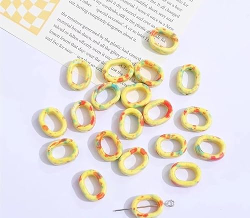 Schmuckherstellung Perlen Unregelmäßige bunte Keramikperlen DIY handgefertigte Ohrringe Zubehörmaterialien (Color : A_2) von AtZOtOYZJ
