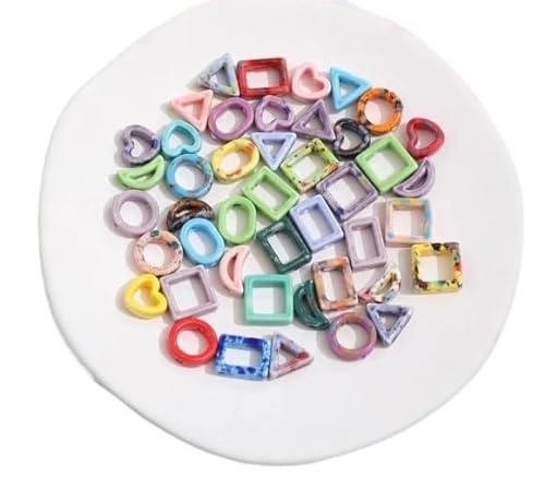 Schmuckherstellung Perlen Unregelmäßige bunte Keramikperlen DIY handgefertigte Ohrringe Zubehörmaterialien (Color : A_4) von AtZOtOYZJ