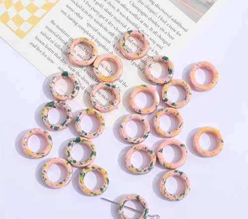 Schmuckherstellung Perlen Unregelmäßige bunte Keramikperlen DIY handgefertigte Ohrringe Zubehörmaterialien (Color : C_3) von AtZOtOYZJ