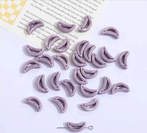 Schmuckherstellung Perlen Unregelmäßige bunte Keramikperlen DIY handgefertigte Ohrringe Zubehörmaterialien (Color : F_5) von AtZOtOYZJ
