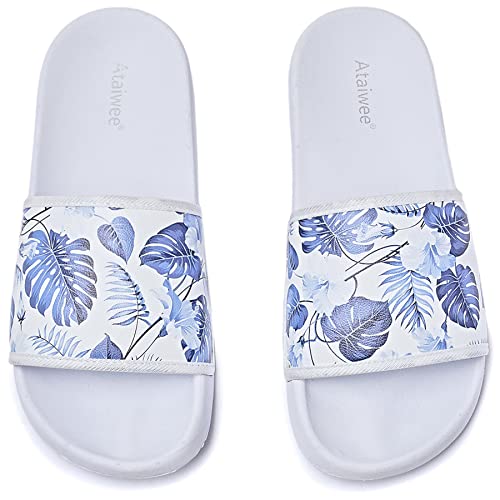 Ataiwee Frauen Slide Sandalen mit bequemen Strand Pool Slip On Rutsch Wasser Schuhe.(2207006,WT/RZ,43) von Ataiwee