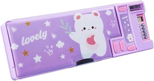 Ataoyus Pop-Up-Multifunktions-Federmäppchen für Mädchen und Jungen, niedliches Cartoon-Stiftkästchen, Organizer, Schreibwaren, Spitzer, Zeitplan, Whiteboard, Schulbedarf von Ataoyus