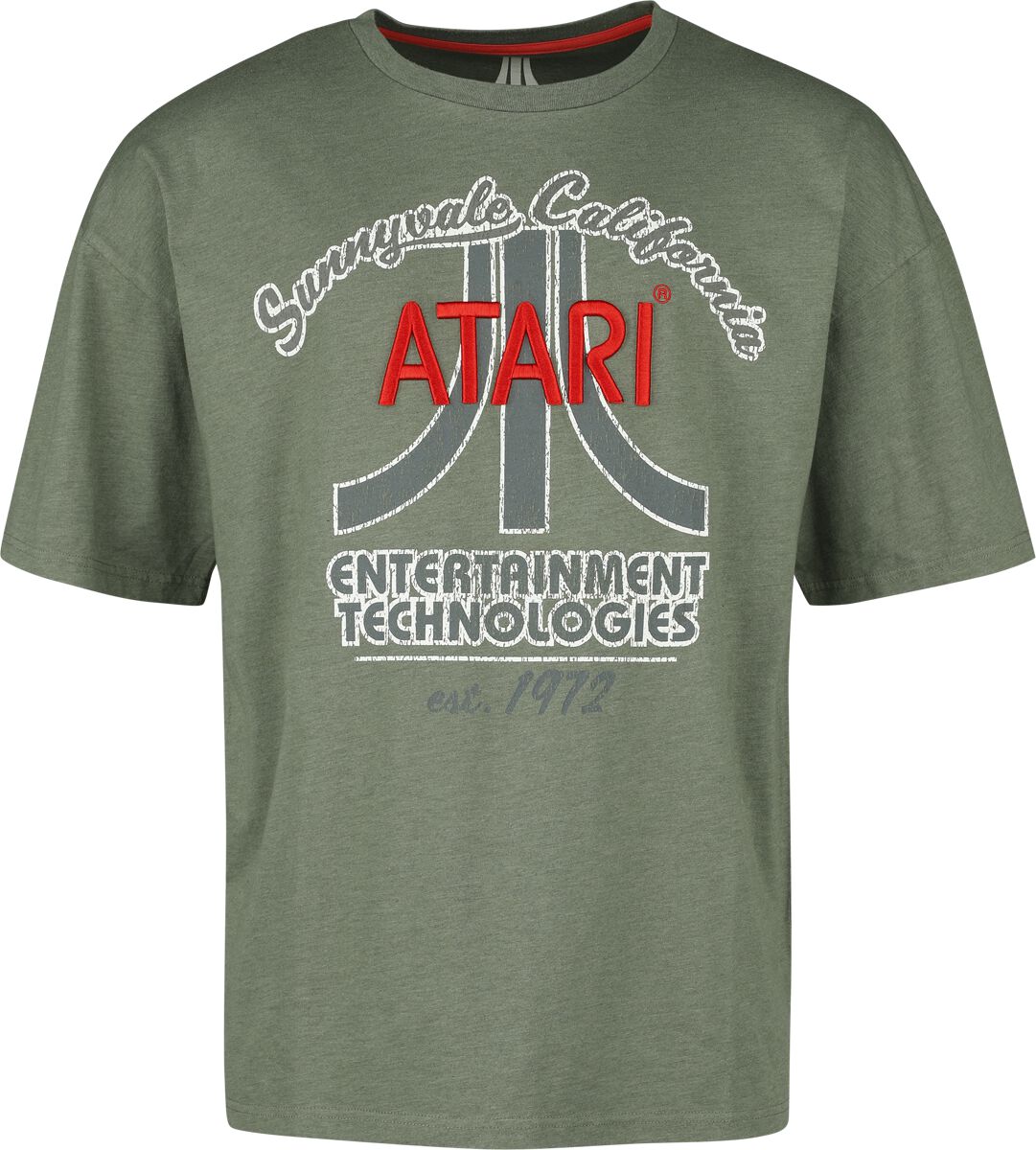 Atari - Gaming T-Shirt - Vintage Logo - S bis XXL - für Männer - Größe L - oliv  - EMP exklusives Merchandise! von Atari