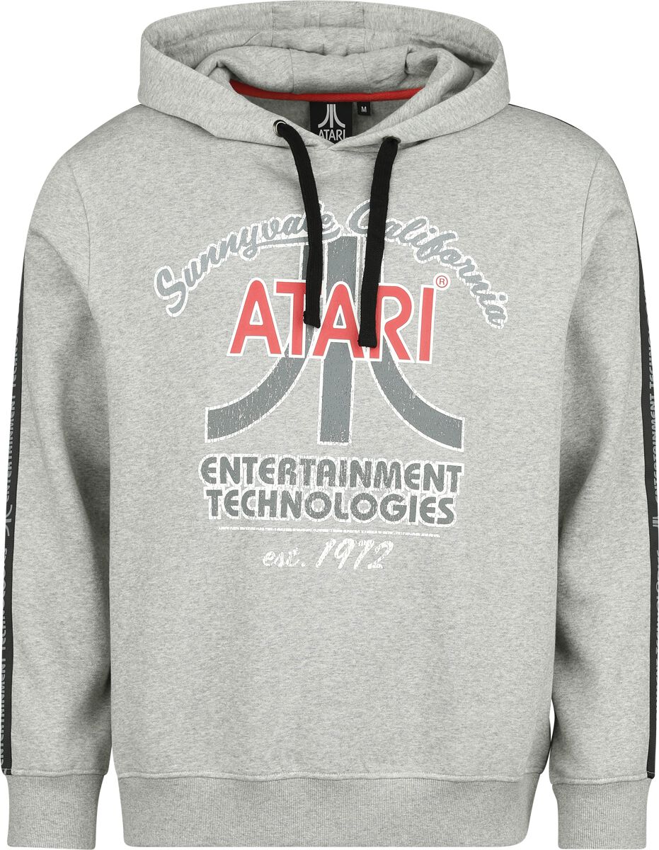 Atari Vintage Logo Kapuzenpullover grau meliert in L von Atari