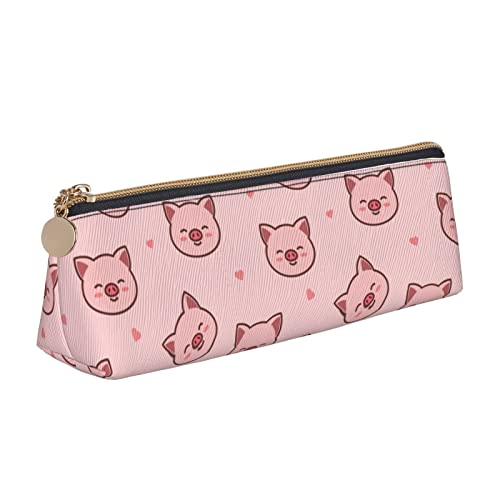 Atasc Dreieck Stift Tasche Nette Cartoon Schweinemuster Bleistift Fällen Schreibwaren Box Büro Lagerung Beutel Kosmetiktaschen, siehe abbildung, Einheitsgröße, Taschen-Organizer von Atasc