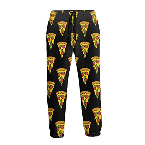 Atasc Pizza Herren-Sporthose, lässig, Kordelzug, Jogginghose mit Taschen, Siehe Abbildung, 36-41 von Atasc