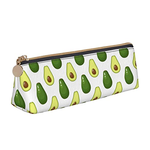 Niedliches Avocado-Muster Bleistift Beutel Dreieck Stift Fall Tragbare Bleistift Tasche Leder Organizer mit Reißverschluss Kosmetiktasche Tasche, siehe abbildung, Einheitsgröße, Taschen-Organizer von Atasc