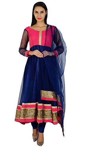 Atasi Frauen Blau Anarkali Anzug Mit Dupatta Salwaar Kameez Indischen Bollywood Kleid Größen Vorhanden von Atasi