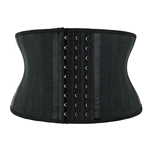 Atbuty Super kurzer Torso Taille Trainer Cincher Korsett Bauchformer Bauchweg Latex Trimmer Mieder, Schwarz (7'' Short Torso, 25 Steel Bones), XXX-SMALL von Atbuty