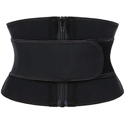 Atbuty Super kurzer Torso-Taillentrainer Cincher Korsett Bauchformer Slimming Latex Trimmer Girdle, Schwarz (17,8 cm kurzer Torso, 9 Knochen, 1 Gürtel), Medium von Atbuty