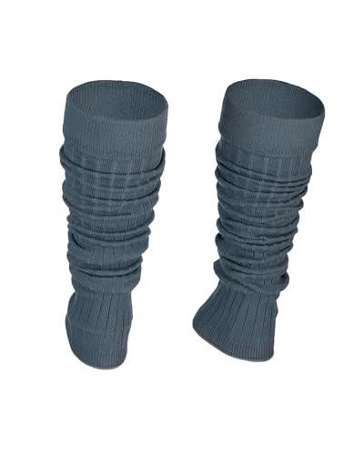 Ateena Stulpen Damen aus Baumwolle, Warm und Bequem Beinlinge, Sportgeschenk, Beinwärmer fur Damen, Beinstulpen in Einheitsgröße Dunkelgrau von Ateena