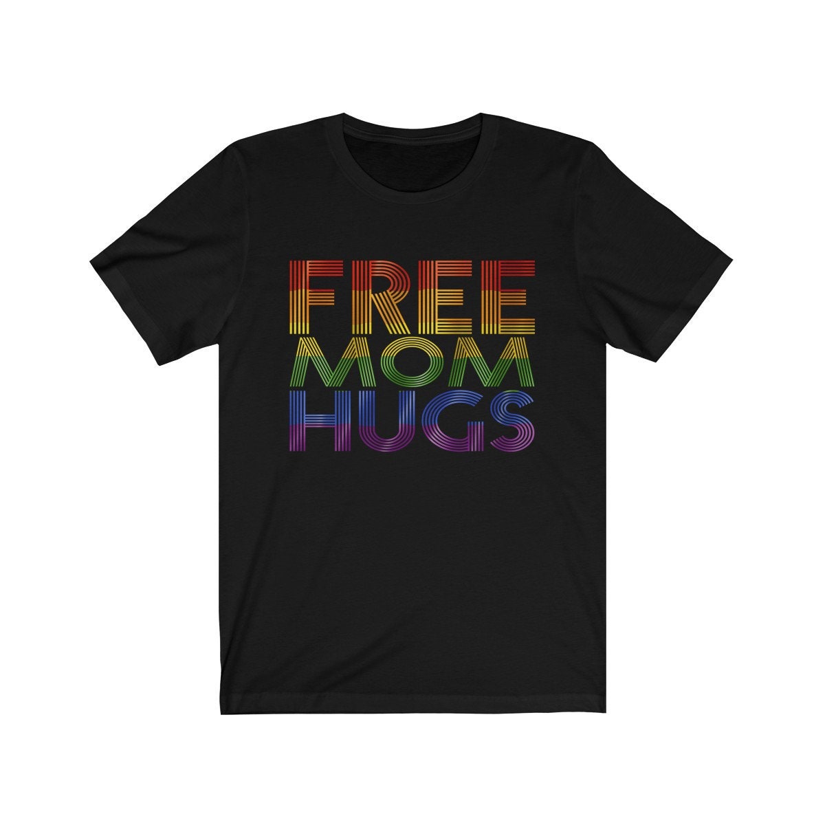 Free Mom Hugs T-Shirt, Lgbt Pride Regenbogen T-Shirt von AteezStore